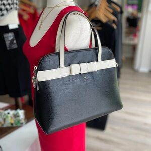 Kate Spade Black and Cream Shoulder Bag